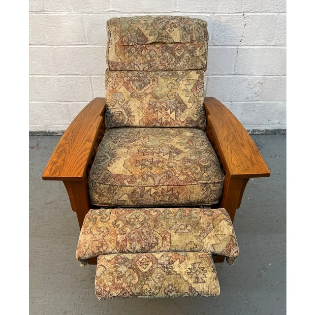 Late 20th Century Pair of Mission Style Reclining Lounge Chairs For Sale - Image 15 of 15