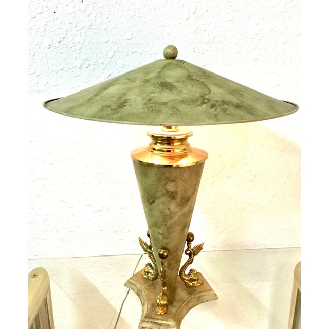 1970s Bauer Lamp Company Chinoiserie Koi Table Lamp For Sale - Image 9 of 10