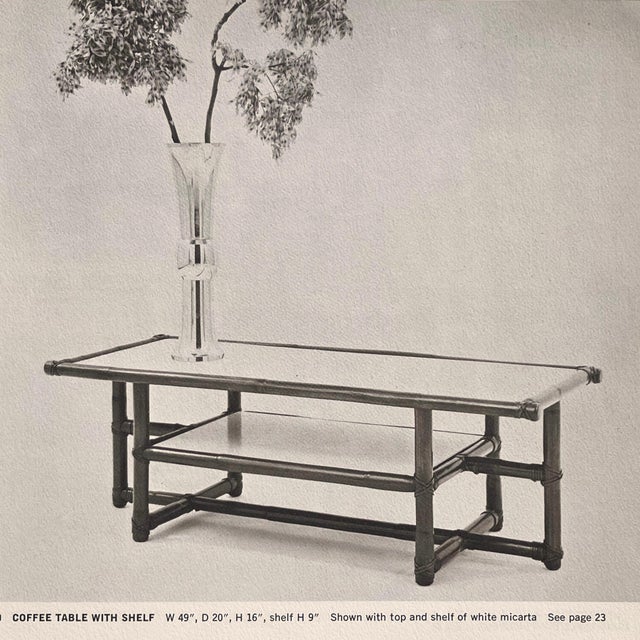 McGuire Model 69 Rattan Coffee Table For Sale - Image 11 of 12
