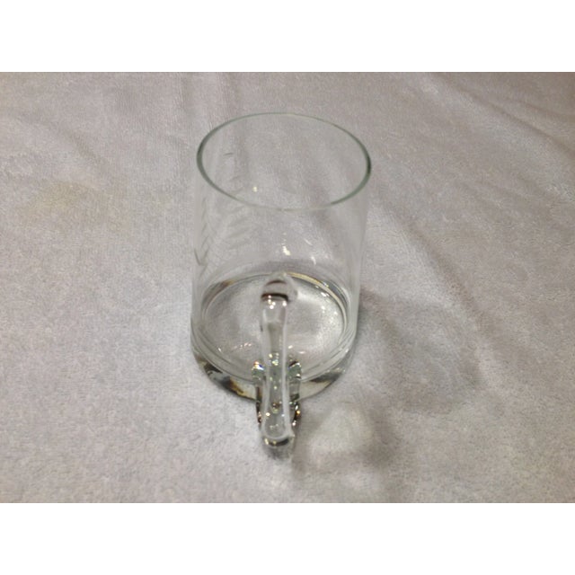 Vintage Glass Mug with Sailboat Etchings For Sale In New York - Image 6 of 9