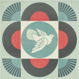 Shepard Fairey, Geometric Dove, Print on Ceramic For Sale