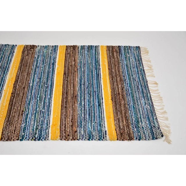 Green Vintage Scandinavian Wool Rug, 1960s For Sale - Image 8 of 13