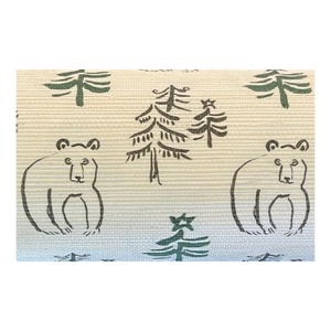 Single Roll of Spoonflower Grasscloth Watercolor Print Wall Covering