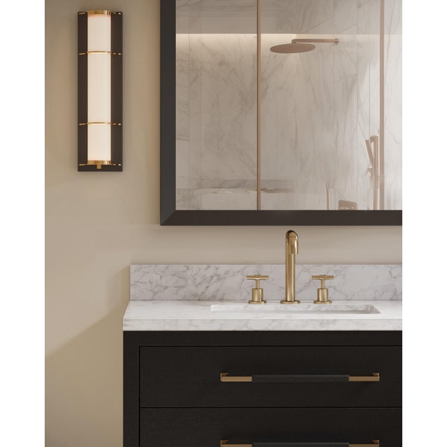 Currey & Company Currey & Company Blaine Bronze Bath Wall Sconce For Sale - Image 4 of 5