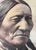 Textile Vintage Orig. Chief Sitting Bull Indian Tatanka Iyotanka Oil Painting Portrait For Sale - Image 7 of 8