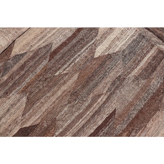 Hand-Woven Wool Flatweave Kilim by Keivan Woven Arts 6'9 X 9'8 For Sale - Image 12 of 13