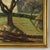 Framed Oil Painting on Canvas by Victor Mullie 'Farmyard Beneath the Trees' For Sale - Image 9 of 16