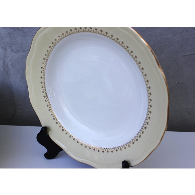French Porcelain Gold Detailing Lamandinoise Dinner Service, 1970s, Set of 12 For Sale - Image 13 of 13