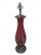 Mid 20th Century Vintage Red Murano Style Glass Table Lamp For Sale - Image 5 of 5