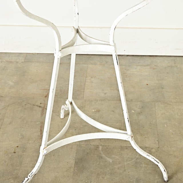 19th Century French 19th Century Marble & Iron Bistro Table For Sale - Image 5 of 12