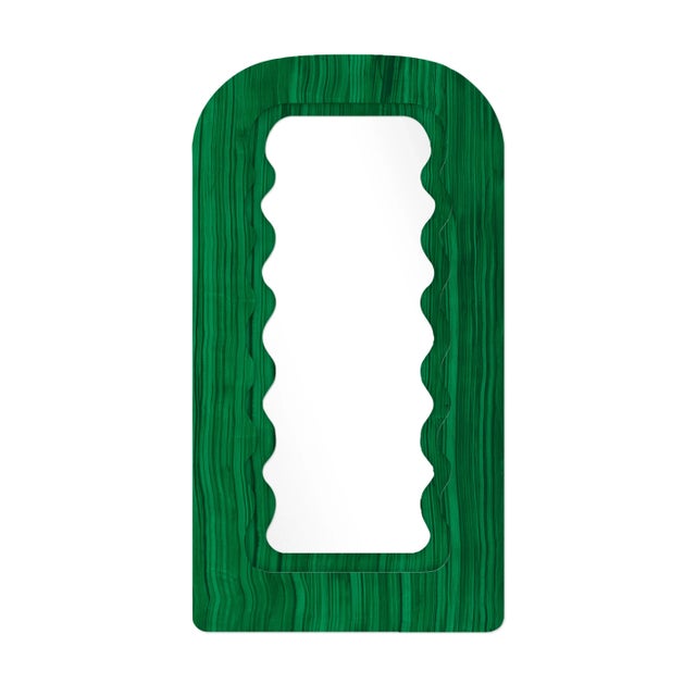 Contemporary Fleur Home x Chairish Fleur Tall Mirror in Malachite, 43x84 For Sale - Image 3 of 3