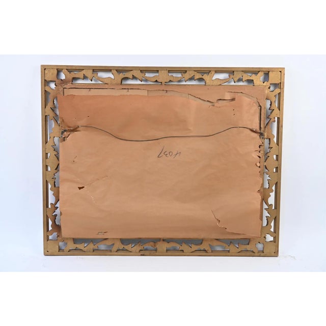 Vintage Italian Baroque Style Large Rectangular Wall Mirror For Sale - Image 10 of 10