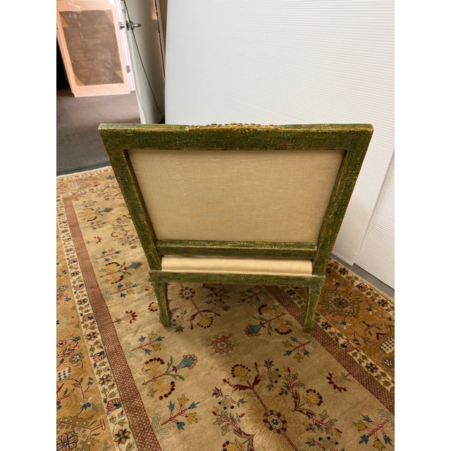 Minton-Spindell Louis XVI Style Fauteuil Chair For Sale - Image 9 of 11