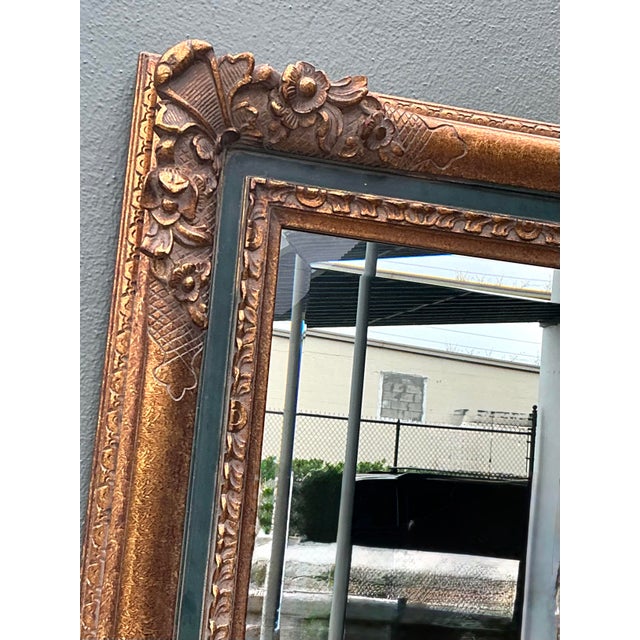 Vintage Gilt Tipped Beveled Mirror For Sale - Image 4 of 12