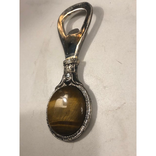 Brown Vintage Tigers Eye Bottle Opener For Sale - Image 8 of 9