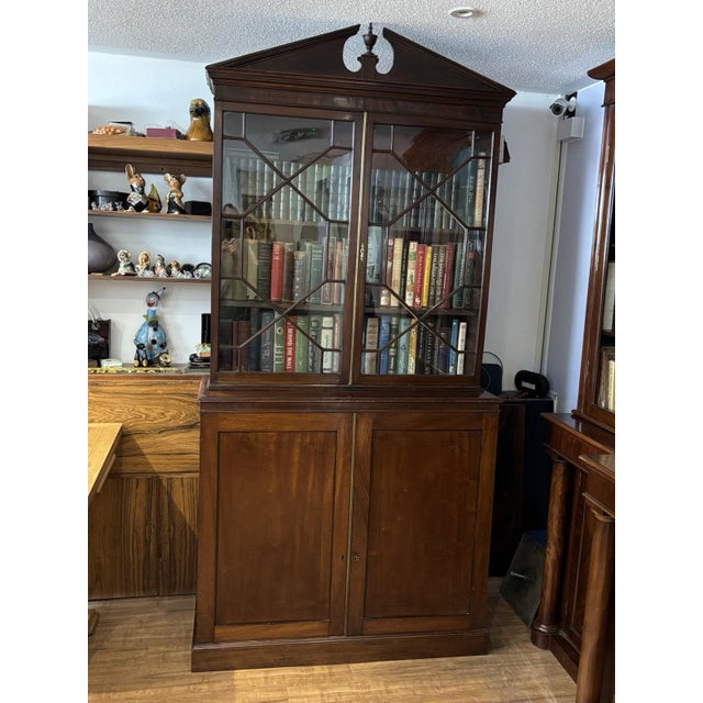 Georgian Astragal Glazed Bookcase in Mahogany For Sale - Image 5 of 18