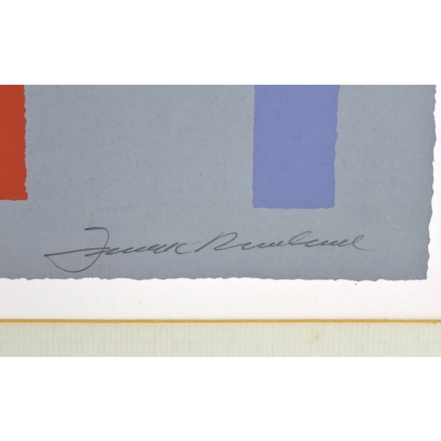 Gray 1980s Vintage Modern Abstract Screenprint Primary Colors Titled “Square One” For Sale - Image 8 of 11