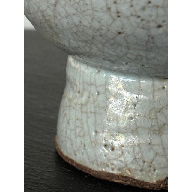 Early Korean White Ceramic Stem Bowl Joseon Dynasty For Sale In Atlanta - Image 6 of 16