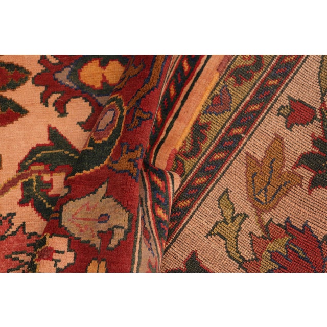 Beige Rustic Kargahi 1980's Beige/Rust Wool Rug - 8'3'' X 10'10'' For Sale - Image 8 of 10