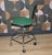 Industrial Office Chair in Chrome and Green Upholstery, 1970s For Sale - Image 3 of 9