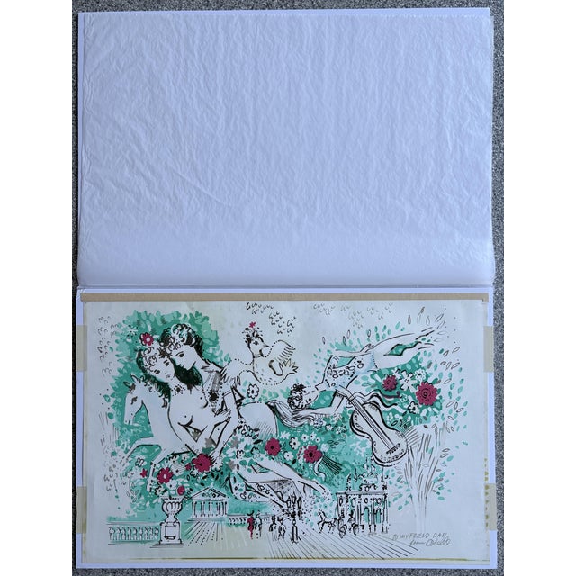 Charles Cobelle Original Mixed Media Painting Triptych - Set of 3 - MCM For Sale - Image 12 of 17