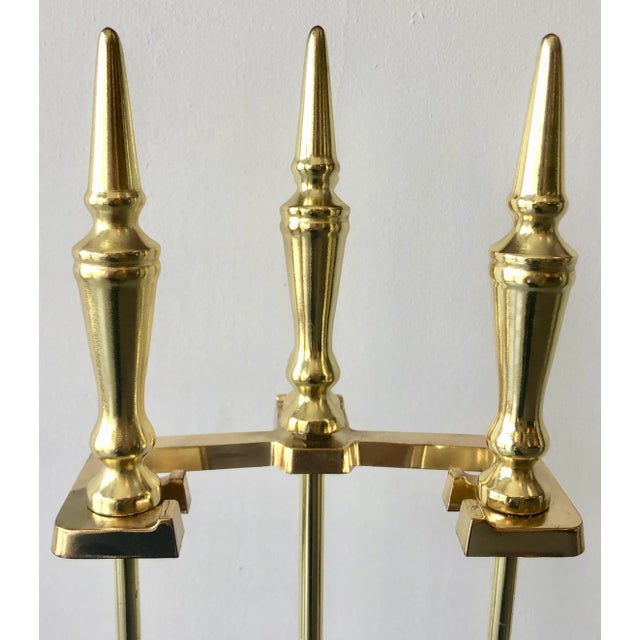 Metal Neoclassical Fireplace Tool Set - Set of 4 For Sale - Image 7 of 9