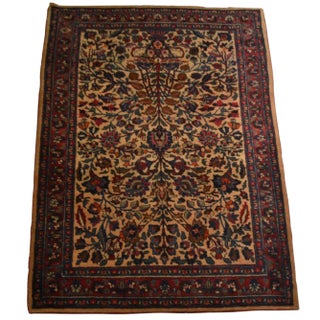 1930s Vintage Persian Rug - 4′ × 5′9″ For Sale