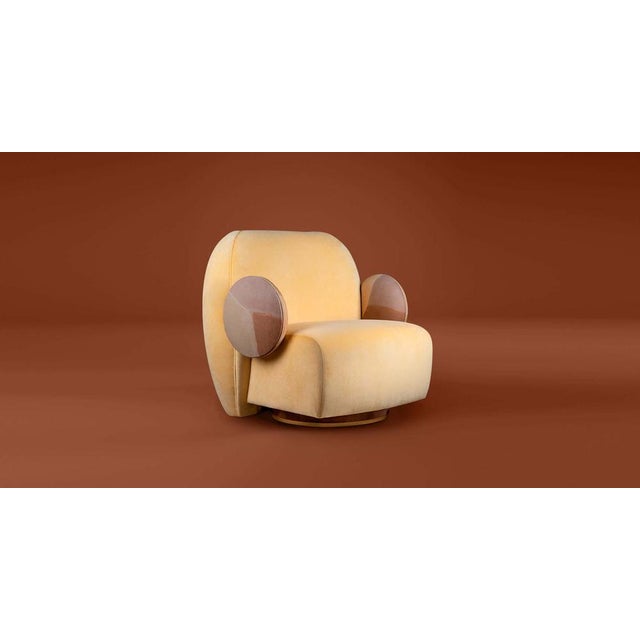 Blue La Voix Armchair by Malabar For Sale - Image 8 of 18