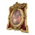 French Baroque Wall Art With Gold Leaf Frame & Burgundy Velvet – Victorian Musical Scene For Sale