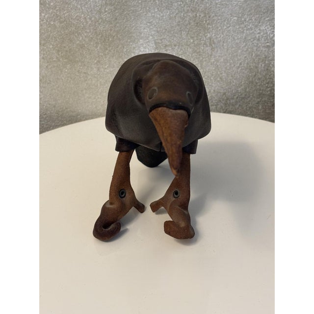 1960s Mid-Century Modern Leather Raven from Deru, Germany, 1960s For Sale - Image 5 of 8