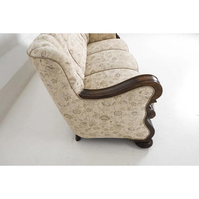 1940s 1940s Art Deco Scandinavian Channel Back Sofa For Sale - Image 5 of 18