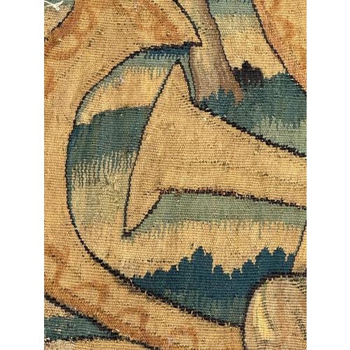 Gold Antique Aubusson Tapestry, 1600s For Sale - Image 8 of 18