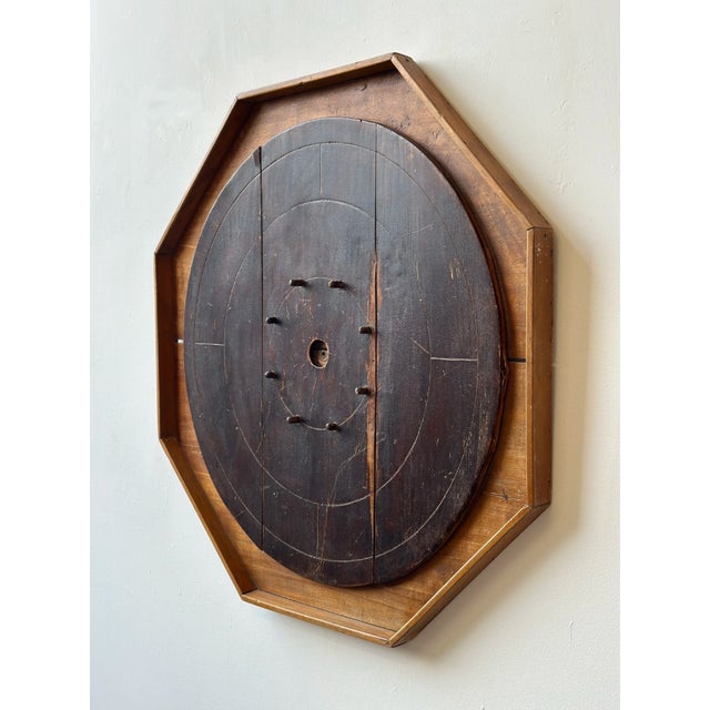 Early 20th Century Antique Folk Art Crokinole Game Board, Circa Early 20th Century For Sale - Image 5 of 17