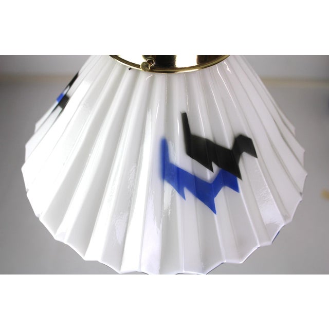 Metal Art Deco Glass Lamp, 1920s For Sale - Image 7 of 16