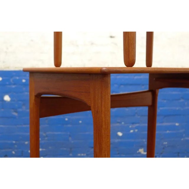 Brown Danish Model 13 Boat-Shaped Nesting Tables in Teak, 1960s, Set of 3 For Sale - Image 8 of 14
