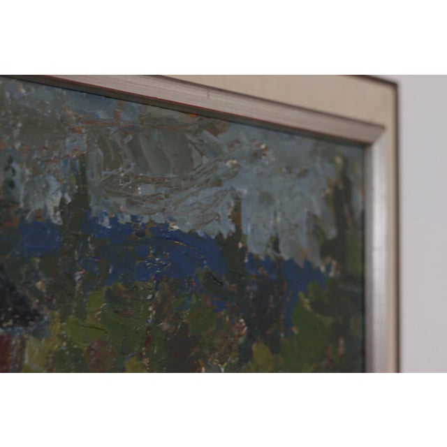 Svan Grandin, House and Garden, 1950s, Oil on Panel, Framed For Sale - Image 9 of 13