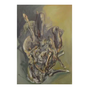 Large Abstract Horses Oil on Canvas Painting Entitled "The Birth of Memory"