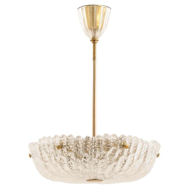 Metal Ceiling Lamps in Brass and Glass attributed to Carl Fagerlund, 1960s, Set of 2 For Sale - Image 7 of 7