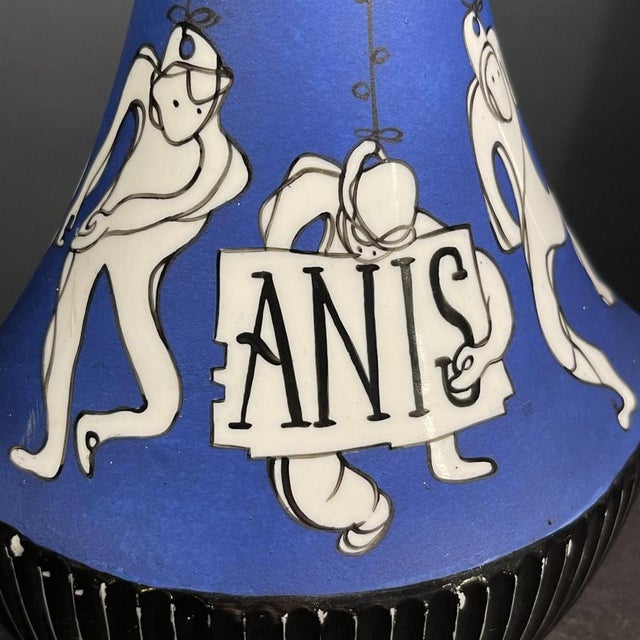 Spanish Porcelain Anis Bottle from So Re Da, 1950s For Sale - Image 3 of 14