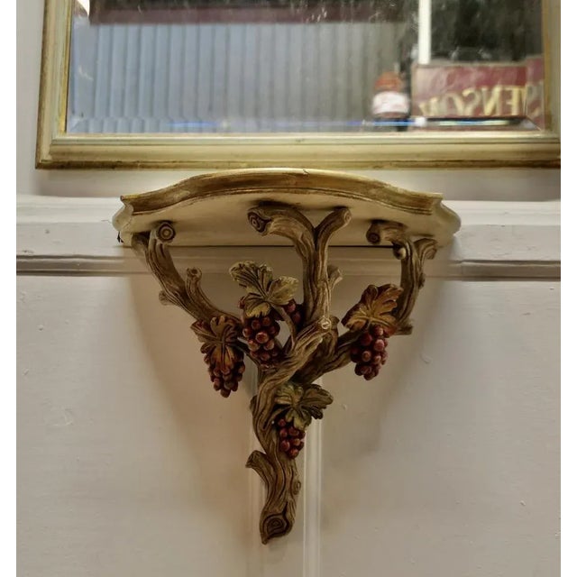 Carved and Painted Console Mirror and Shelf, 1890s, Set of 2 For Sale - Image 3 of 8