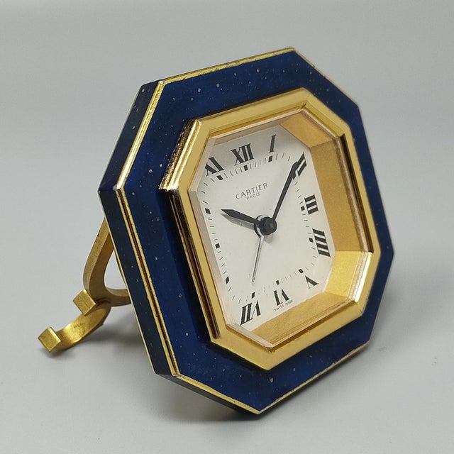 Mid-Century Modern Vintage Pendulette Alarm Clock by Cartier, 1980s For Sale - Image 3 of 10