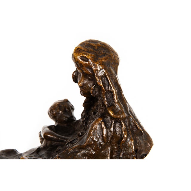 Italian Antique Bronze Sculpture “Flight From Egypt” (1892) Ernesto Bazzaro For Sale - Image 12 of 18