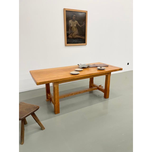 Vintage Elm Farm Table, 1950s For Sale - Image 11 of 18