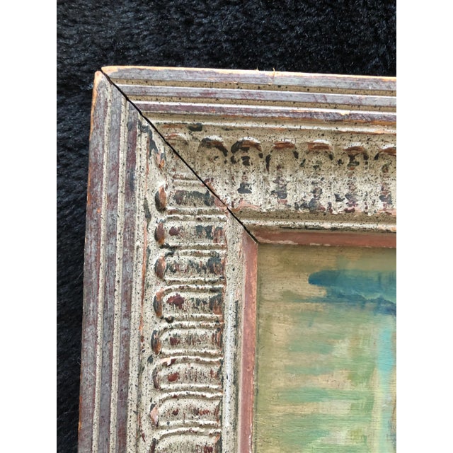 This is a beautiful mid 20th century painting of a female figure (possibly a dancer) on canvas board in a wonderful frame...