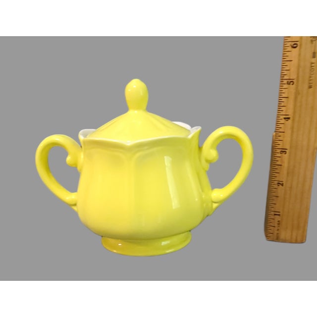 Traditional Vintage Ironstone Lemon Federalist Yellow Sugar Bowl, Japan For Sale - Image 3 of 6