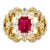 Agl Certified Burma Ruby and Diamond Cocktail Ring, Size 8.5 For Sale
