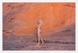 Fine Art Photograph | Signed Original Limited Edition of 6 | "Rusted Rock" Contemporary Figurative Nude Woman by Aaron Knight