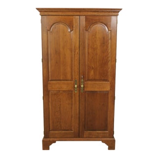 Stickley Raised Panel Door Cherry Desk Armoire For Sale