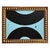 2020s Ron Giusti Mini Wagasa Light Blue Black Acrylic Painting For Sale - Image 5 of 5