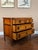 Wood Antique French Commode Chest of Drawers Louis XVI Mahogany Brass C1930 For Sale - Image 7 of 18